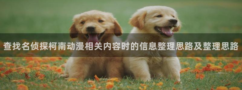 动漫动态:查找名侦探柯南动漫相关内容时的信息整理思路及整理思路